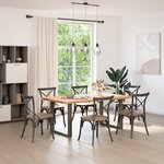 vidaXL Pieds de table à manger en forme de U  2 pièces  acier naturel  90 x (72-73) cm