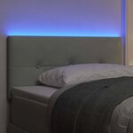 vidaXL Tête de lit avec des lumières à LED Gris clair 90 cm Velours
