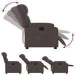vidaXL Fauteuil inclinable Marron foncé Tissu