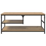 vidaXL Table basse Chêne artisanal 90 x 49 x 40 cm Bois d'ingénierie