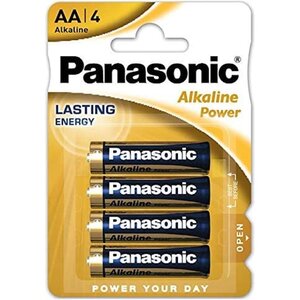 Blister de 4 Piles Alcaline Power Bronze LR6/AA (Mignon) 1.5 V PANASONIC