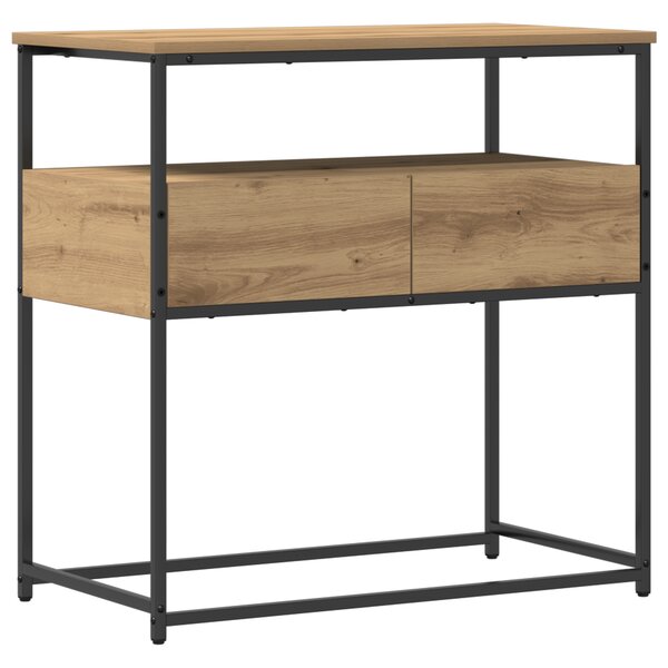 vidaXL Table Console avec tiroir chêne artisanal 75 x 40 x 75 cm