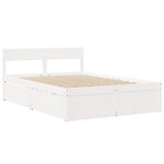 vidaXL Lit avec tiroirs et matelas blanc 120x200 cm bois massif de pin