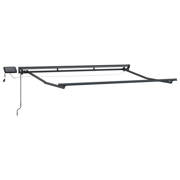 vidaXL Cadre de store manuel avec LEDs Anthracite 3 x 2 5 m Aluminium