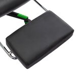 vidaXL Chaise de jeu avec repose-pied Noir et vert Cuir artificiel