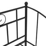 vidaXL Cadre de canapé-lit sans matelas noir métal 90x200 cm