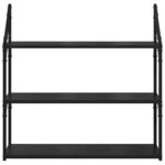 vidaXL Étagère Murale Chêne noir 80 x 21 x 78 5 cm Bois d'ingénierie