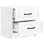 vidaXL Cabinet de chevet 2 Pièces Blanc brillant 43 x 34 5 x 44 5 cm
