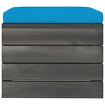 vidaXL Salon palette de jardin 3 Pièces avec coussins Bois de pin massif