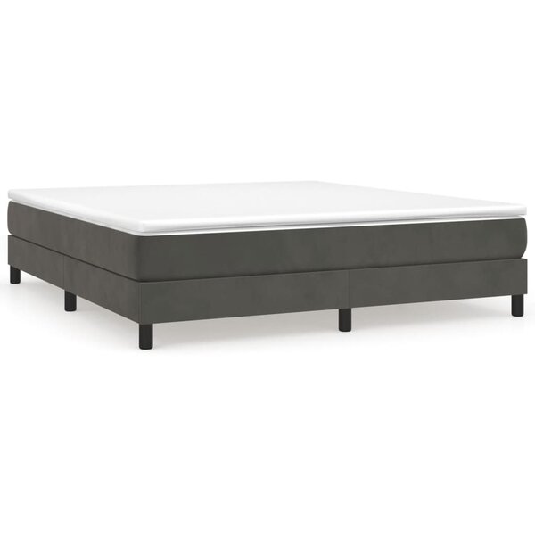 vidaXL Cadre de lit sans matelas gris foncé 160x200 cm velours