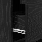 vidaXL Bibliothèque Chêne noir 40 x 35 x 180 cm Bois d'ingénierie
