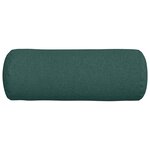 vidaXL Coussins d'accent 2 Pièces Vert foncé Ø 25 x 70 cm tissu