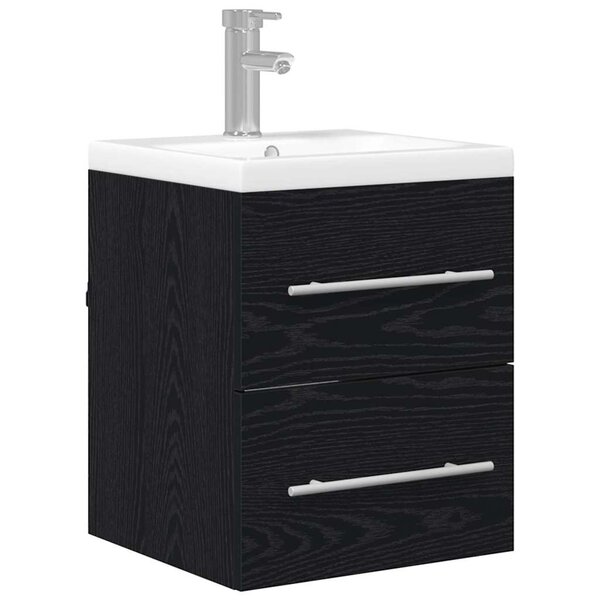 vidaXL Meuble de Lavabo de Salle de Bain Chêne noir 41 x 38 5 x 48 cm