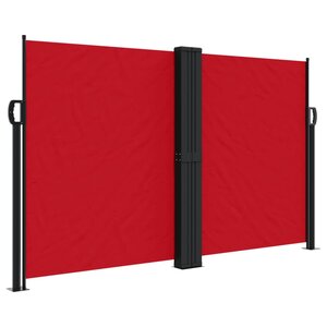 vidaXL Auvent latéral rétractable rouge 140x600 cm