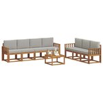 vidaXL Ensemble de canapés d'extérieur 8 Pièces Gris Naturel et Clair