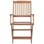 vidaXL Chaises pliables de jardin lot de 2 avec coussins Bois d'acacia