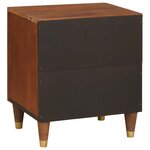 vidaXL Cabinet de chevet 2 Pièces Marron 40 x 33 5 x 46 cm