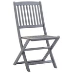 vidaXL Chaises pliables d'extérieur lot de 4 et coussins Bois d'acacia