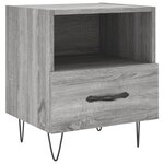 vidaXL Table de chevet sonoma gris 40x35x47 5 cm bois d’ingénierie