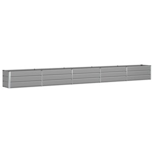 vidaXL Jardinière Gris clair 480 x 50 x 45 cm Acier galvanisé