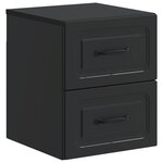 vidaXL Cabinet de chevet mural 2 pc Noir 34 5 x 33 x 40 cm
