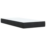 vidaXL Sommier à lattes de lit et matelas Noir 80x200 cm Velours