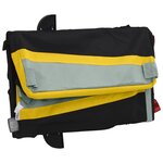 vidaXL Remorque de vélo noir et jaune 30 kg fer