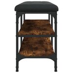vidaXL Banc à chaussures chêne fumé 82x32x47 cm Bois d'ingénierie
