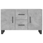 vidaXL Buffet gris béton 100x36x60 cm bois d'ingénierie