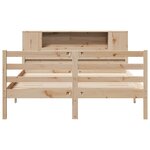 vidaXL Lit bibliothèque sans matelas 140x200 cm bois massif de pin