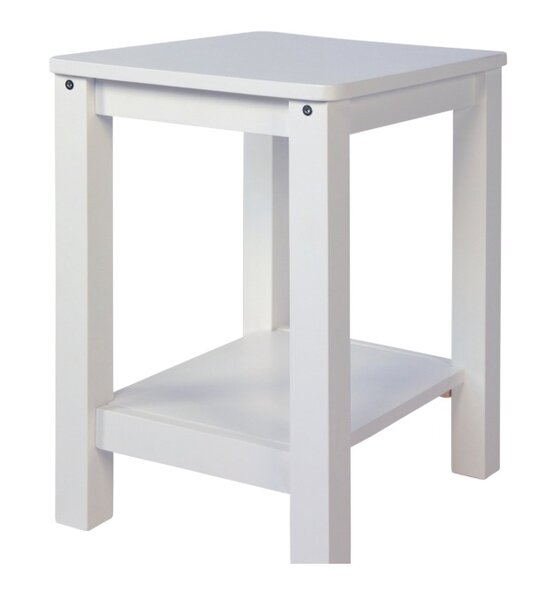Table de chevet en bois blanc
