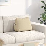vidaXL Coussin de Dos Crème 45 x 20 x 35 cm tissu