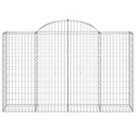 vidaXL Panier de gabions arqué 200x50x120/140 cm Fer galvanisé