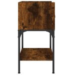 vidaXL Table de chevet chêne fumé 40 5x31x60 cm bois d'ingénierie