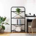 vidaXL Étagère Chêne noir 80 x 30 x 146 cm Bois d'ingénierie
