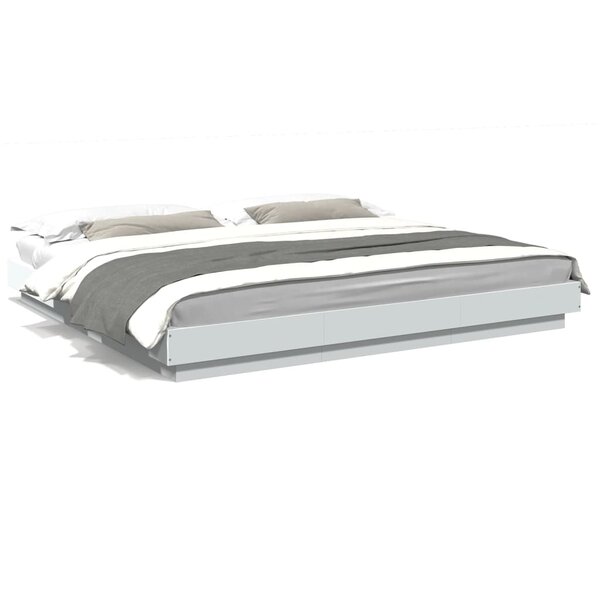vidaXL Cadre de lit sans matelas blanc 180x200 cm