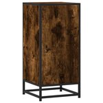 vidaXL Buffet chêne fumé 35 5x35x76 cm bois d'ingénierie et métal