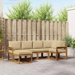 vidaXL Ensemble de canapés d'extérieur 6 Pièces Naturel et Beige