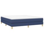vidaXL Sommier à lattes de lit avec matelas Bleu 160x200 cm Tissu