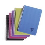 Cahier spirale clairefontaine linicolor a5 14 8 x 21 cm - blanc ligné - 180 pages - lot de 5