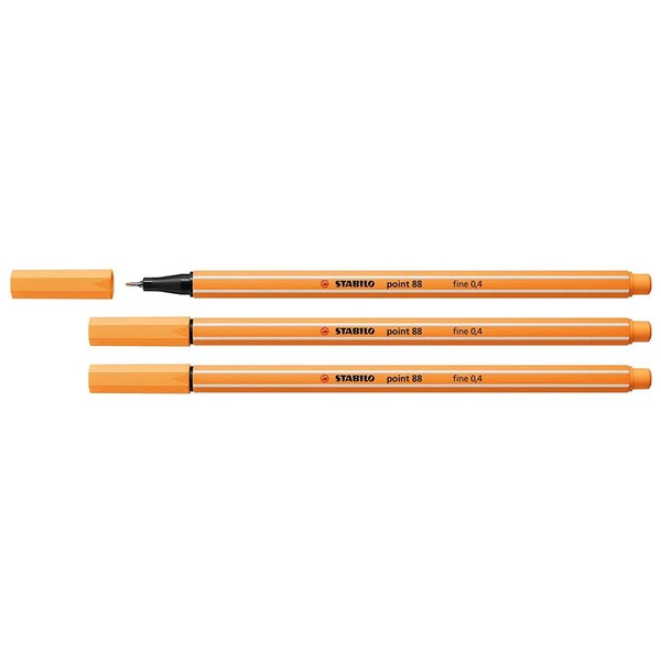 Feutre à Pointe Fine point 88 Orange papaye x 3 STABILO