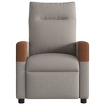 vidaXL Fauteuil inclinable électrique Taupe Tissu