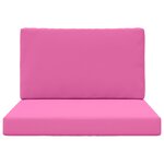 vidaXL Coussin de canapé d'extérieur 2 Pièces Rose Polyester
