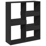 vidaXL Bibliothèque/Séparateur de pièce noir 100x33x115 cm