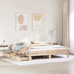 vidaXL Cadre de lit sans matelas 200x200 cm bois massif de pin