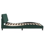 vidaXL Cadre de lit sans matelas vert foncé 160x200 cm velours