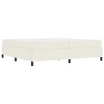 vidaXL Cadre de lit Crème 200 x 200 cm Tissu en velours côtelé