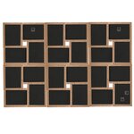 vidaXL Collage de cadres photo de photo 24x(13x18 cm) Marron clair MDF