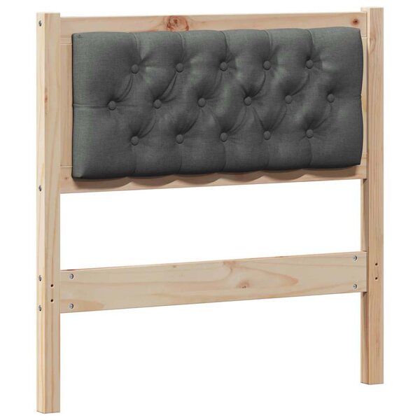 vidaXL Tête de lit Autre marron et gris foncé 75 cm Bois massif en pin
