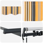 vidaXL Auvent Rétractable Jaune 350 x 200 cm tissu